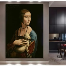 Emya Home Leonardo Da Vinci Kakımlı Kadın Eseri Kanvas Tablo