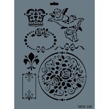 Nacario Mey Ithalat® Rich New Seri N-330 Stencil 35X25 cm