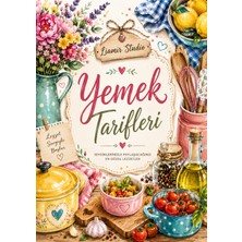 Liamir Studio Yemek Tarif Defteri, 50 Yaprak /100 Sayfa, A5 / Tel Spiral / Laminasyon Kapak LMR002