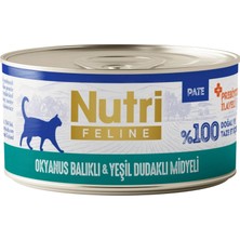 Colezium Nutri Feline Okyanus Balıklı ve Midyeli Tahılsız Prebiyotikli Ezme Yetişkin Kedi Konservesi 70GR