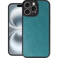 Nacario Mey Ithalat®   iPhone 16 Pro Max Kılıf Aras Deri Kapak - Açık Yeşil