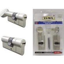 Yuma 68 mm Çelik Kapı Kilidi Silindir Barel 2 Li Seti