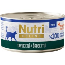Colezium Nutri Feline Tuk ve Ördek Etli Tahılsız Prebiyotik Ileli Ezme Yetişkin Kedi Konservesi 70GR