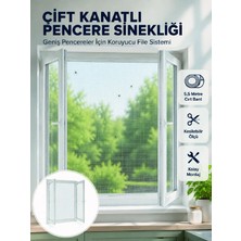 Nacario Mey Ithalat® Çift Kanatlı Pencere Filesi Cırt Bantlı Sineklik Kolay Takılır