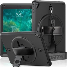 Nacario Mey Ithalat®   iPad 5 Air 9.7 Kılıf Strap-C Otterbox Tablet Kapak - Siyah