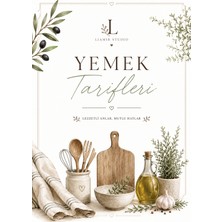 Liamir Studio Yemek Tarif Defteri, 50 Yaprak /100 Sayfa, A5 / Tel Spiral / Laminasyon Kapak LMR001