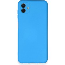 Nacario Mey Ithalat®  Samsung Galaxy A04 Kılıf Nano Içi Kadife Silikon - Mavi