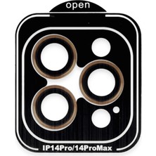 Nacario Mey Ithalat®   iPhone 14 Pro Max Pvd Metal Kamera Lens - Turuncu