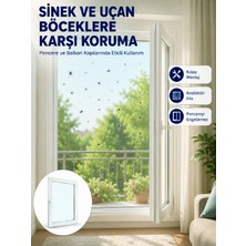 Nacario Mey Ithalat® Pencere ve Balkon Için Tek Kanatlı Kolay Takılan Sineklik