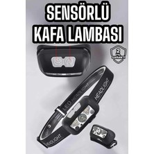 Nacario Mey Ithalat® Kafa Lambası Kamp Lambası Sensörlü Şarjlı Ayarlanabilir