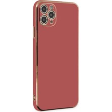 Nacario Mey Ithalat®   iPhone 11 Pro Max Kılıf Volet Silikon - Kırmızı