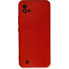 Nacario Mey Ithalat®  Realme C11 2021 Kılıf Nano Içi Kadife Silikon - Kırmızı