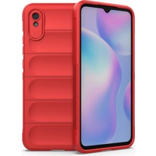 Nacario Mey Ithalat®   Redmi 9A Kılıf Optimum Silikon - Kırmızı