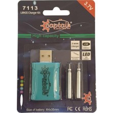 Captain 7113 LED Olta Fosforu Için USB Li Şarj Kiti