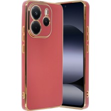 Magicool Xiaomi Redmi Note 14 4g Kılıf Volet Silikon - Kırmızı