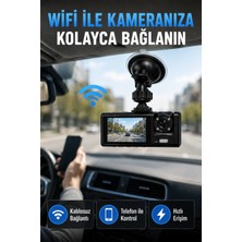 MiraLive Çift Kameralı Wifi Araç Kamerası 170° Geniş Açı Full Hd Araç Içi Kayıt Sistemi