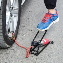 Aesco Ince Piston Araç Lastik Şişirme Göstergeli Ayak Pompası
