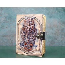 Aesco Baykuşlu Deri Defter