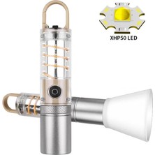 Aesco 10W Zoomlu LED Powerbank Özellikli Şarjlı Kamp El Feneri