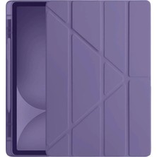 Hayat Store Apple Ipad Pro 11 (2024) Kılıf Kalemlikli Hugo Tablet Kılıfı - Mor