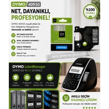 Puun Dymo D1 40910 S0720670 Muadil Etiket Kaseti 9mm x 7mt Şeffaf Etikete Beyaz Yazı Güçlü Yapışkan Labelmanager Lm 300 Uyumlu