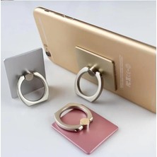 Aesco Telefon Tablet Tüm Modeler Selfie Yüzüğü 360 Derece Oynar Metal
