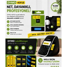 Puun Dymo D1 40918 S0720730 Muadil Etiket Kaseti 9mm x 7mt Sarı Etikete Siyah Yazı Güçlü Yapışkan Labelpoint 350 Uyumlu