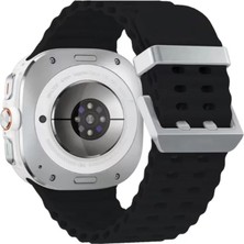 Akıllı Bayi Watch 7 Ultra KR417 Rug Silikon Kordon - Siyah Aby