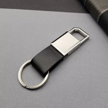 Aesco Siyah Gümüş Metal Anahtarlık