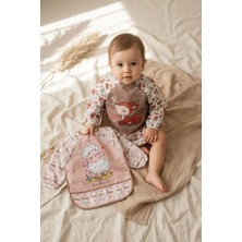 Hayat Store Tinybloom 2'li Set Sıvı Geçirmez Uzun Kollu Bebek Mama ve Etkinlik Önlüğü - Leke Tutmaz Silinebilir Blw Önlüğü - Boho Ceylan & Kuzu Desenli
