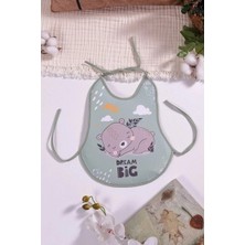 Hayat Store Bear Desenli Sıvı Geçirmez Armut Önlük Boyundan ve Belden Bağlamalı 6-18 Ay