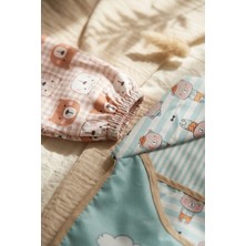 Hayat Store Teddy Guard Sıvı Geçirmez Uzun Kollu Bebek Mama Önlüğü 2'li Set - 6-24 Ay Leke Tutmaz Blw Uyumlu Ayıcık Desenli Mama Önlüğü