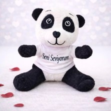 Aesco Seni Seviyorum Tişörtlü Sevimli Peluş Panda