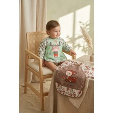 Hayat Store Bambino Su Geçirmez Uzun Kollu Leke Tutmaz Bebek Mama Önlüğü 2'li Set - Blw Uyumlu Orman Dostları Serisi
