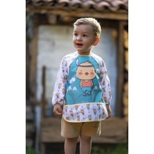 Hayat Store Civciv Desenli Sıvı Geçirmez Uzun Kollu Unisex Bebek Mama ve Aktivite Önlüğü 6-24 Ay
