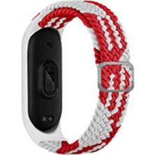 Hayat Store Xiaomi Mi Band 4  Kordon - Beyaz-Kırmızı