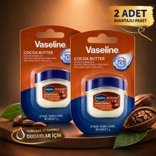 Vaseline Lip Therapy Cocoa Butter Dudak Balmı 7 G x 2 Adet Avantaj Paketi | 72 Saat Nemlendirme