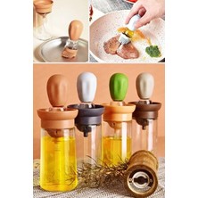 CATEKSSS Hazneli Silikon Yağ Sos ve Yumurta Fırçası Yağ Fırçası Yağlık Çok Renkli