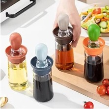 CATEKSSS Cam Hazneli Silikon Yağ & Sos & Yumurta Fırçası 300 ml Siyah