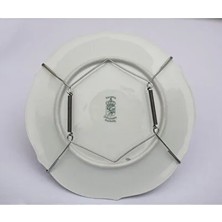 CATEKSSS Tabak Askı Aparatı 21-25 Cm1 Adet Metal Gümüş Tr