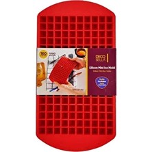 CATEKSSS | Silikon Mini Buz Kalıbı, Esnek ve Kolay Çıkarılabilir Tasarım 12 x 22 Silikon Kırmızı Buz Kalıbı T