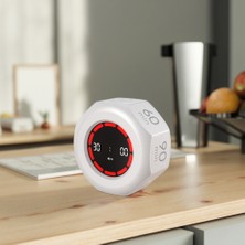 Glftech Küp Zamanlayıcı Dijital Kronometre Pomodoro Ders Çalışma ve Mutfak Timer 1 3 5 15 30 60 90 Dk Geri Sayma