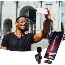 Ototechparca Type C Uyumlu Iphone Dönüştürücülü Kablosuz Yaka Mikrofonu Android ve Iphone Uyumlu Mini Mi