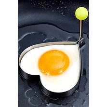 CATEKSSS 1 Adet Yumurta Pişirme Kalıbı Kalp Şekilli Yumurta Kalıbı Pratik Paslanmaz Mutfak Kalıbı Kalp Çelik