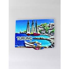 Mundy Turunç Polyester Kabartmalı Magnet 7 x 5 cm Dekoratif Hediyelik Buzdolabı Süsü (KOD:1706)
