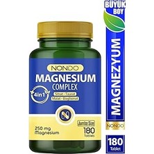 SHC4200 Nondo Magnezyum Kompleks 180 250 4 Form, Sitrat, Taurat, Malat, Bisglisinat, B6 Vitamini