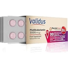 SHC4200 Validus B12 3000 Mcg Sublingual 30 Blister Tablets