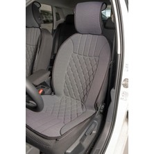 ARW Audi A1 Serisi Uyumlu Lüks Oto Koltuk Minderi Ön 2 Koltuk Gri
