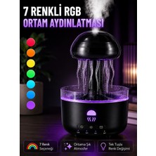 Marsilyan Dekoratif Denizanası Efektli Hava Nemlendirici Rgb Gece Lambalı Ultrasonik Buhar Cihazı