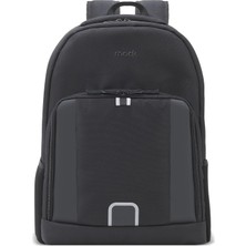 Mack Luna Eco MCE-1211 Çevre Dostu Reflektörlü Laptop Sırt Çantası, Seyahat Sırt Çantası, MacBook Sırt Çantası, Erkek Kadın 14.1 Inç Bilgisayar Çantası, Siyah